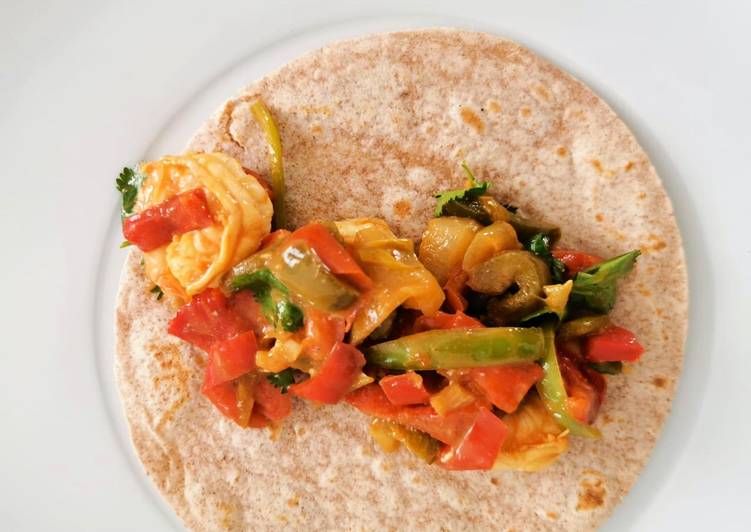 Fajitas de camarón