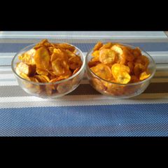 A picture of Banana crisps..# themechallenge.
