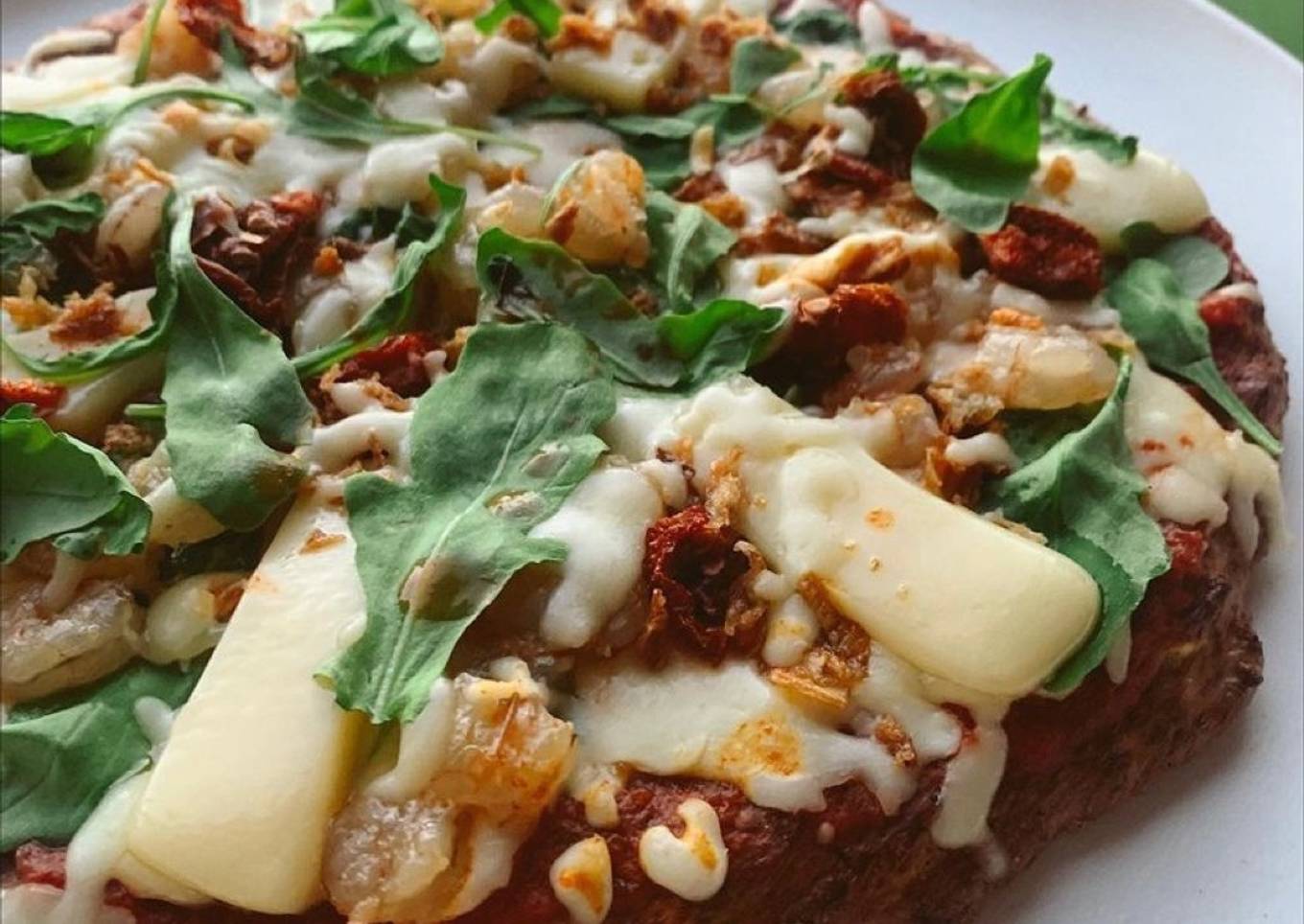 Pizza con base de calabacín