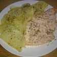 Salmón con patatas al microondas