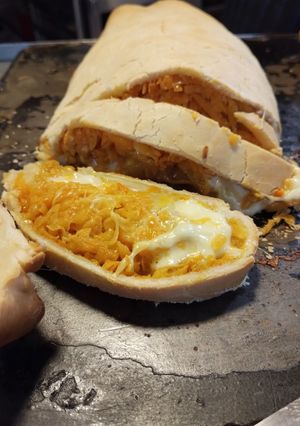 Una foto de Strudel de zapallo y queso