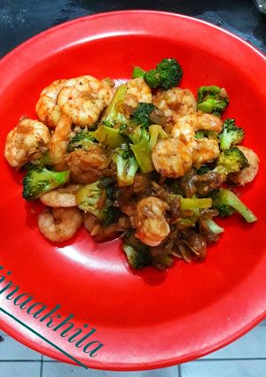 Foto resep Udang brokoli bawang putih