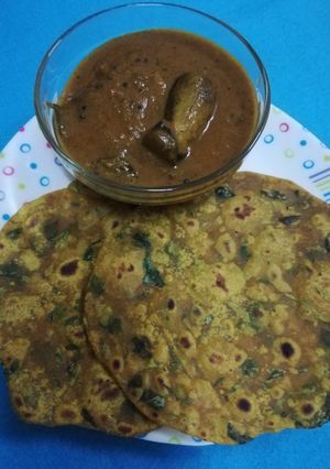 மேத்தி தேப்லா (Methi thepla recipe in tamil) செய்முறை முக்கிய புகைப்படம்