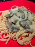 Linguine sauce aux champignons de Paris