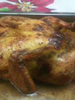 Una foto de Pollo relleno al horno *Receta Navideña🎄