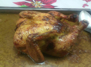 Una foto de Pollo relleno al horno *Receta Navideña🎄
