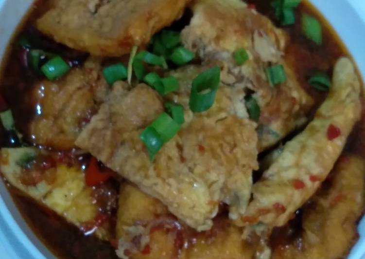 Bahan 19.Telur Dadar Tahu Kuah Kecap | Cara Masak 19.Telur Dadar Tahu Kuah Kecap Yang Enak Dan Mudah