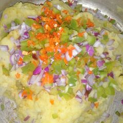 Aloo paratha A picture of Aloo paratha.