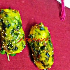 A picture of Methi potato flutes.