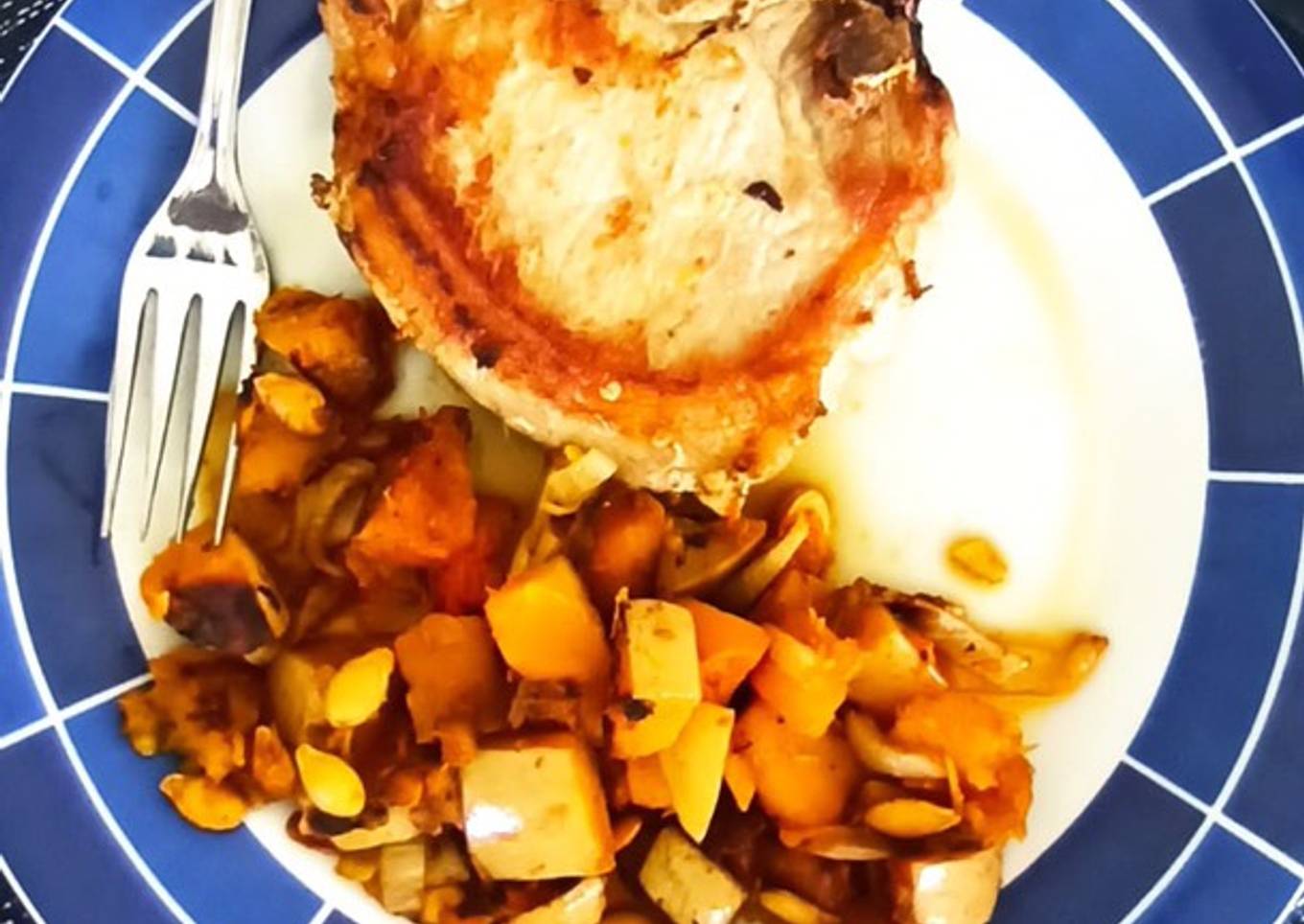 Guarnición de calabaza butternut