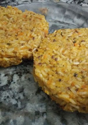 Una foto de Hamburguesas de arroz integral y zapallo