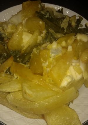 صورة لوصفة سلق بالبطاطا المقلية