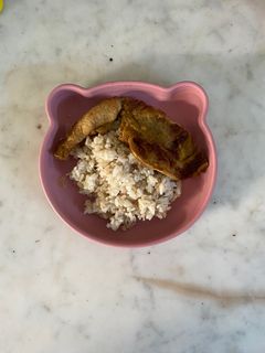 Foto resep Nasi Kulit Ayam dan Telur Dadar Kecap Mpasi