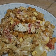 A picture of Itelian corn pasta.