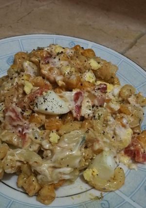 A picture of Itelian corn pasta.