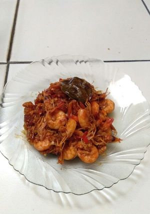 Foto resep Udang saus pedas