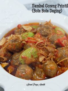 Foto resep Sambal Goreng Printil (Bola bola Daging)