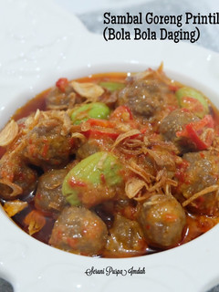 Foto resep Sambal Goreng Printil (Bola bola Daging)