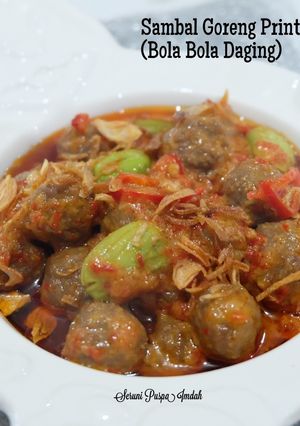 Foto resep Sambal Goreng Printil (Bola bola Daging)