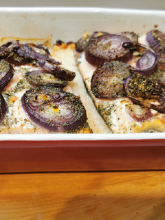 Lazac szeletek sóágyon (Glutén, tej és tojásmentes) recept fotója
