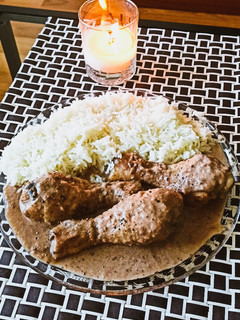 Una foto de Pollo con Salsa de Castañas