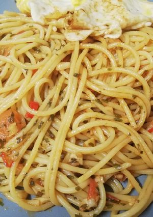 Foto resep Spaghetti oglio lio khalid's wife