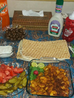 عکسی از دستور میگو سوخاری با سس کنجد همسر پز