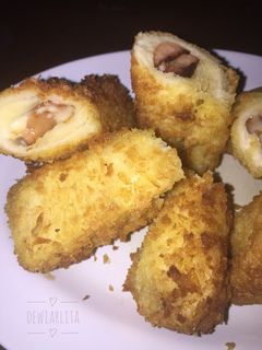 Foto resep Roti gulung isi sosis keju quickmelt