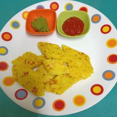 A picture of Live Dhokla (Using Home-Made Premix).