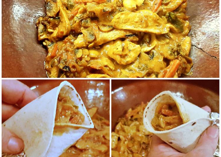 Fajitas de Pollo Jengibrero con Queso fundido