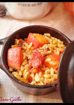 Une photo de Poêlée de riz au potimarron