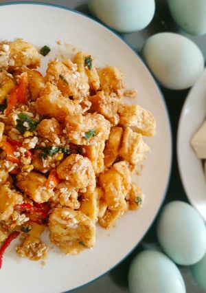 Foto resep Tahu oseng telur asin