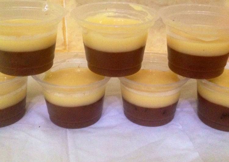 Puding coklat oreo vla vanila