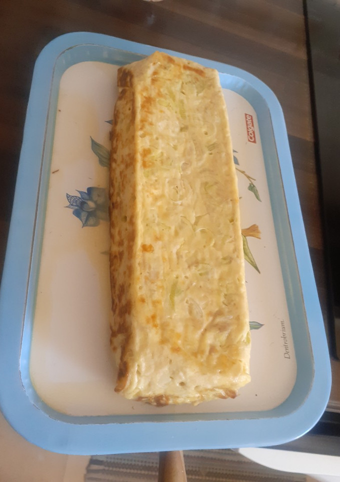 Una foto de Pastel de puerro y atún