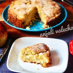 A picture of Apple chocolate cake.