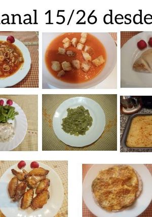 Una foto de Menú semanal 15/26 desde 01/08/26