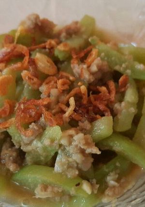 Foto resep Tumis Labu Siam Daging Sapi for Baby 9m+ sehat- MPASI