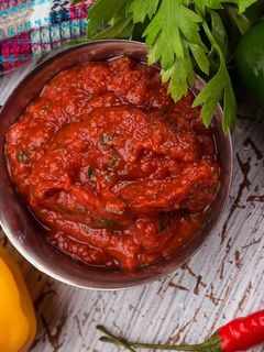 صورة لوصفة طريقة عمل صوص البندورة الحارة