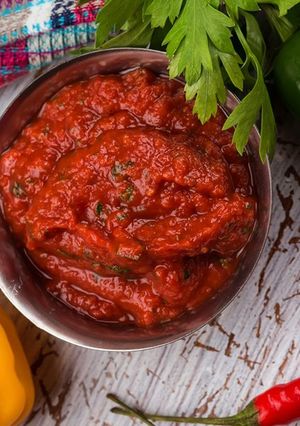 صورة لوصفة طريقة عمل صوص البندورة الحارة