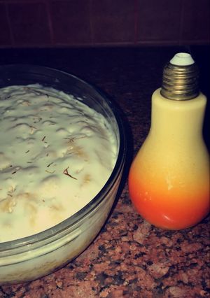 صورة لوصفة كيكة الحليب بالزعفران 🍰