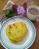 Arepa de cúrcuma y chía!