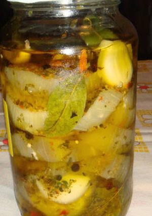 Una foto de Berenjenas en aceite