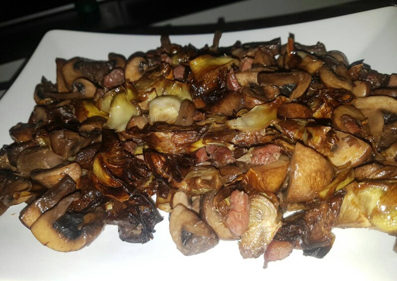 Alcachofas con champiñón