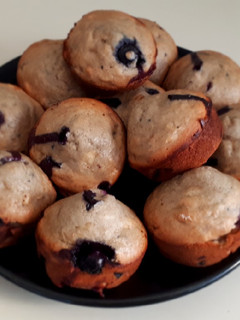 A picture of Healthy Blueberry Muffins.