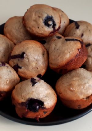 A picture of Healthy Blueberry Muffins.