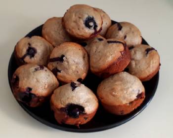 How To Cooking Recipe Healthy Blueberry Muffins Home Style