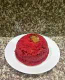 Red velvet cake en microondas