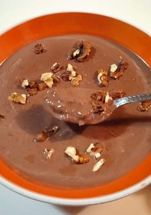 O poză a rețetei Budincă de ovăz cu cacao sau terci de ovăz.