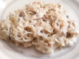 Tallarines veganos de arroz a la Parisienne
