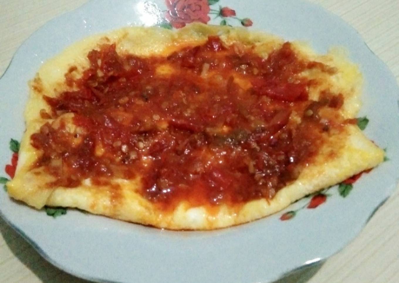 Telur Dadar kuah balado jengkol